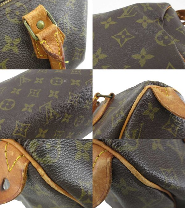 n49258 6 Louis Vuitton Monogram Speedy 25 Mini Handbag Brown