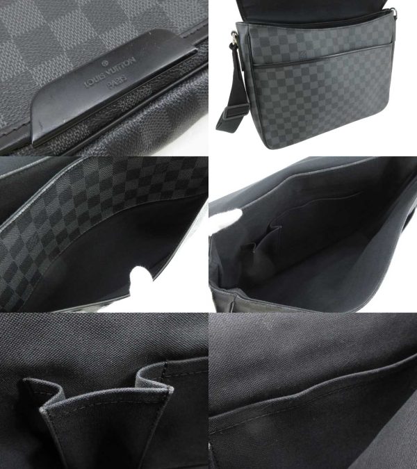 n49260 3 Louis Vuitton Damier Graphite Daniel MM Messenger Bag Black