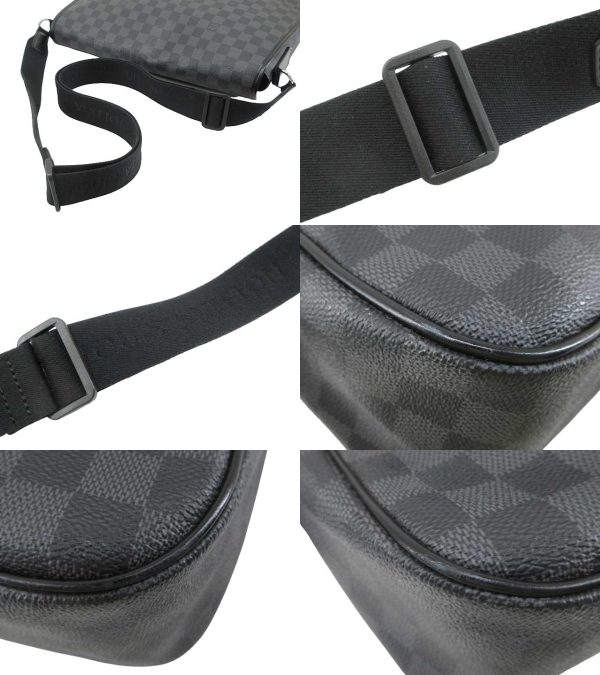 n49260 5 Louis Vuitton Damier Graphite Daniel MM Messenger Bag Black