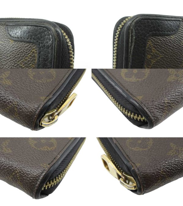 n49265 5 Louis Vuitton Monogram Zippy Wallet Retiro Brown Noir