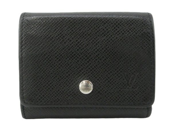 n49266 1 Louis Vuitton Taiga Porte Monet Sergey Coin Case Ardoise