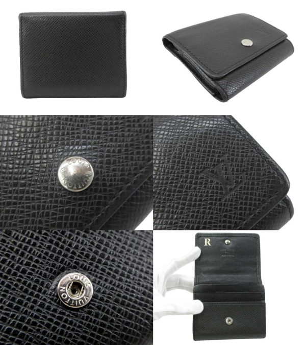 n49266 2 Louis Vuitton Taiga Porte Monet Sergey Coin Case Ardoise