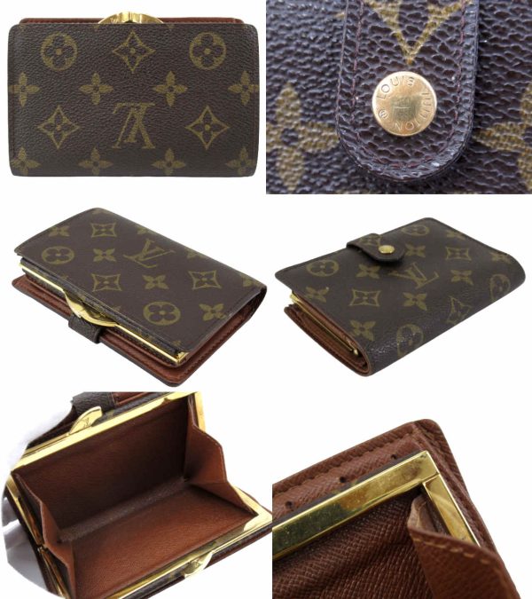 n49316 2 Louis Vuitton Monogram Portomone Viet Viennois Wallet Brown