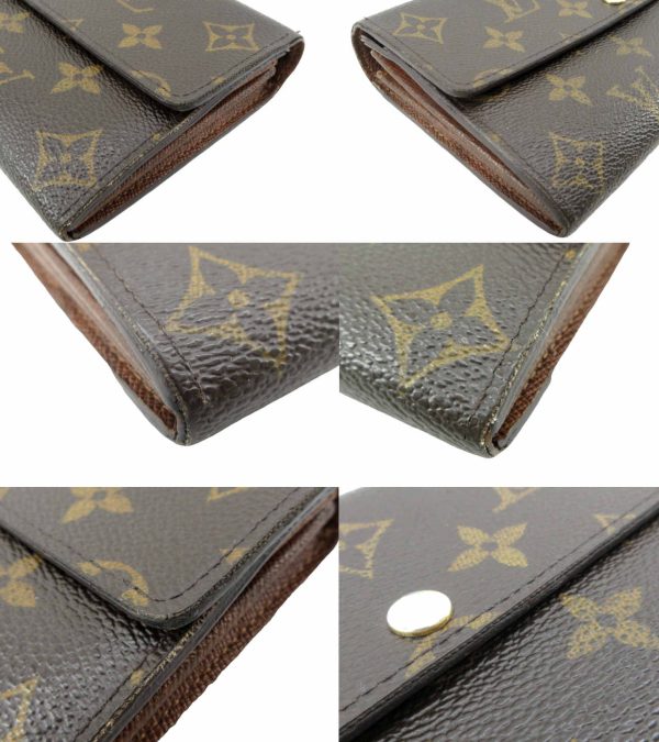 n49319 5 Louis Vuitton Monogram Portefeuille Sara Model Long Wallet Brown