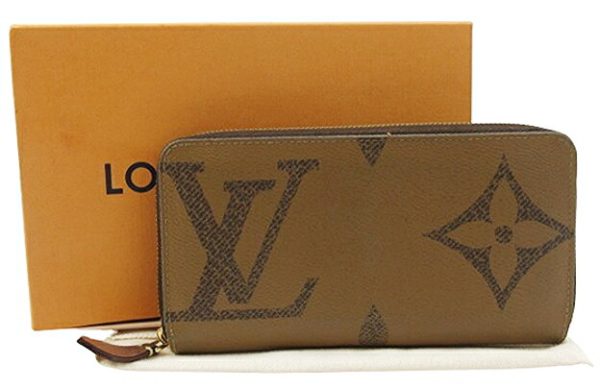 n49467 1 Louis Vuitton Giant Reverse Zippy Wallet Long Wallet Brown