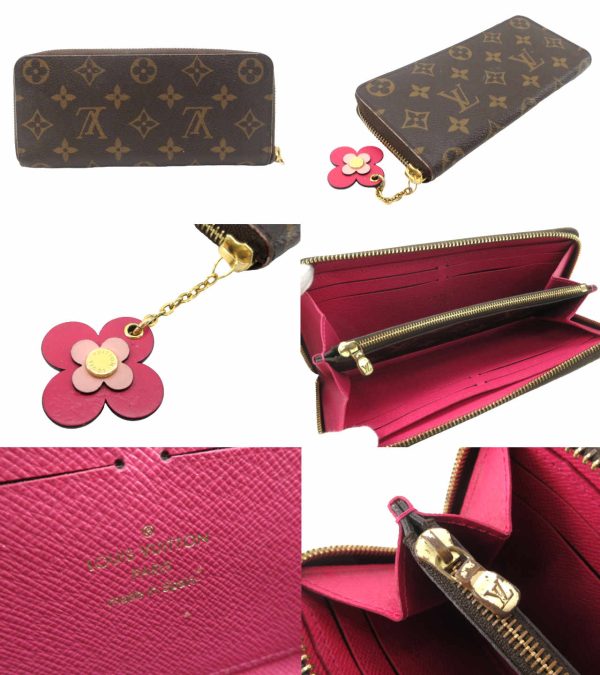 n49470 2 Louis Vuitton Portefeuille Clemence Flower Hot Pink