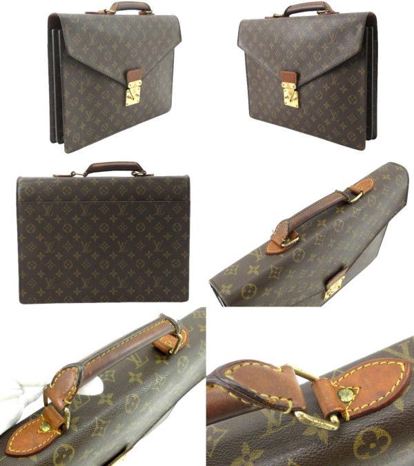 n49471 2 Louis Vuitton Monogram Conseil Briefcase Brown