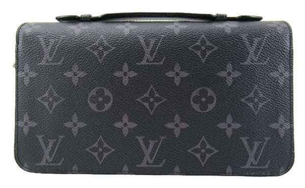 n49472 1 Louis Vuitton Monogram Eclipse Zippy XL Long Wallet Brown