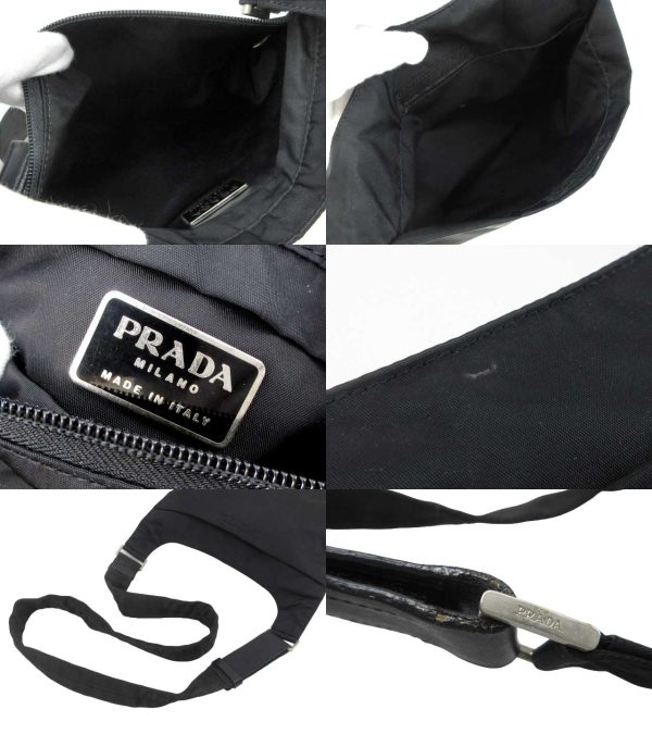 n49544 3 Prada Tessuto Nylon Crossbody Pochette Black