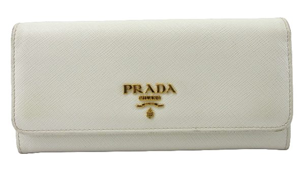 n49547 1 PRADA Saffiano Multicolor Long Wallet White