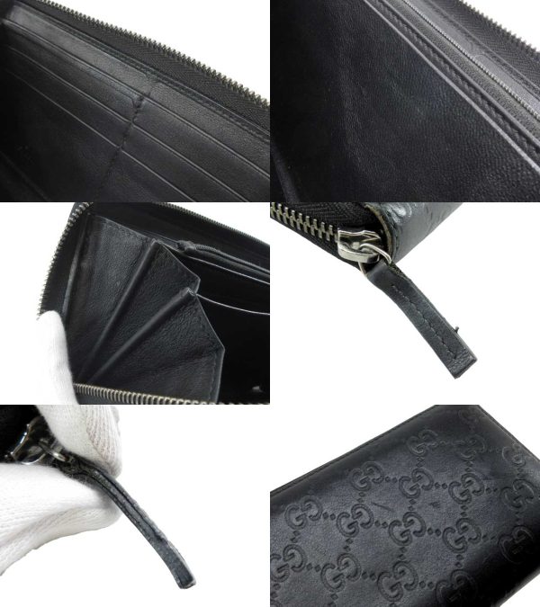 n49548 3 Gucci Guccisima AVEL Long Wallet Black