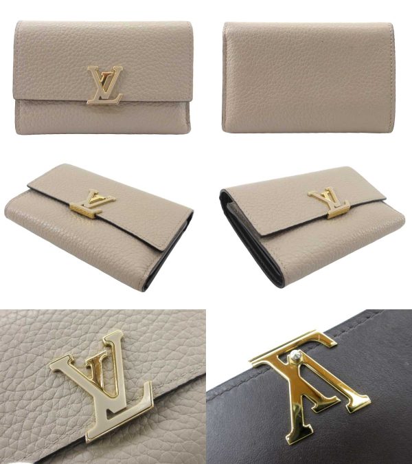 n49568 2 Louis Vuitton Taurillon Portefeuille Capucines Wallet Galle