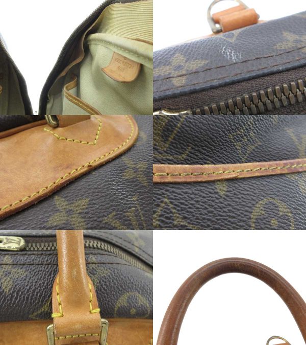 n49570 6 Louis Vuitton Monogram Deauville Bowling Vanity Handbag Brown