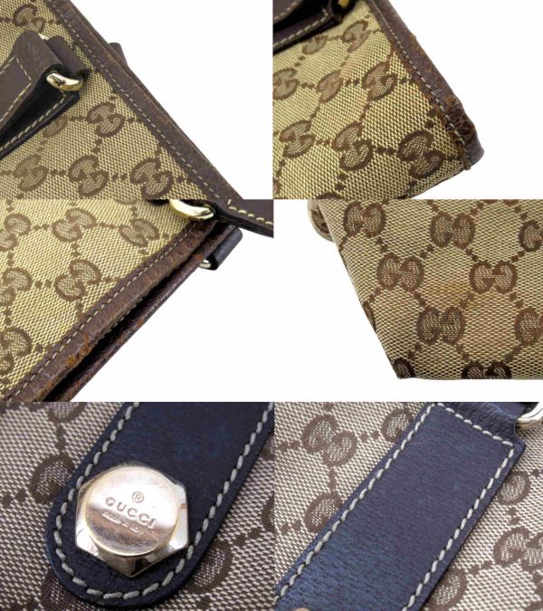 n49664 4 Gucci GG Shoulder Tote Beige Brown