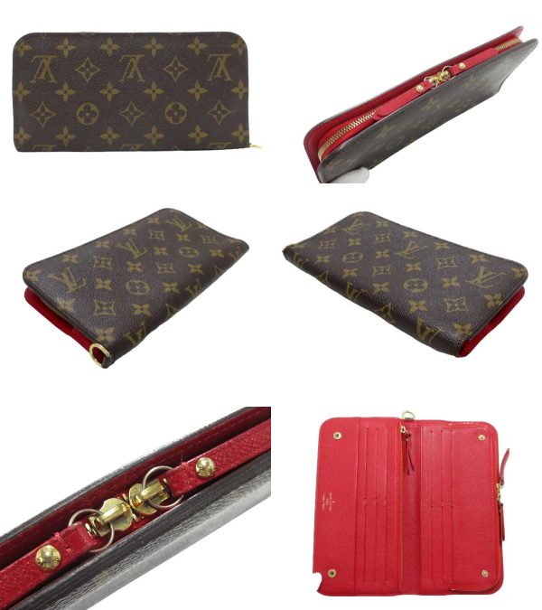 n49666 2 Louis Vuitton Portefeuille Insolites Long Wallet Rouge