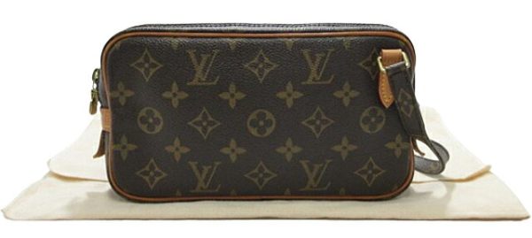 n49667 1 Louis Vuitton Pochette Marly Bandouliere Shoulder Bag Brown