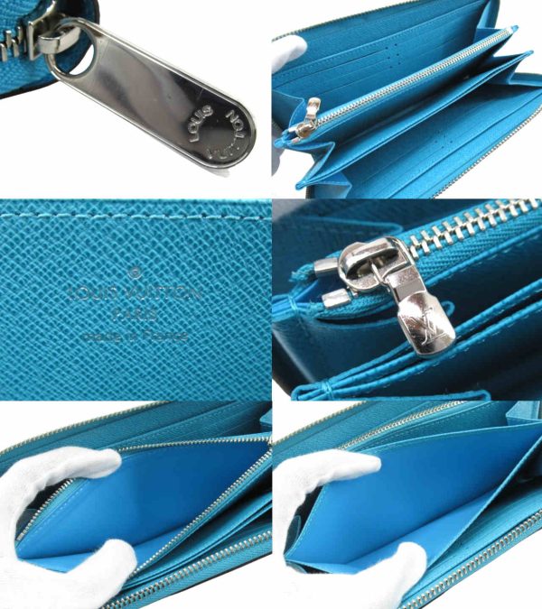 n49682 3 Louis Vuitton Zippy Wallet Epi Turquoise Long Wallet Blue