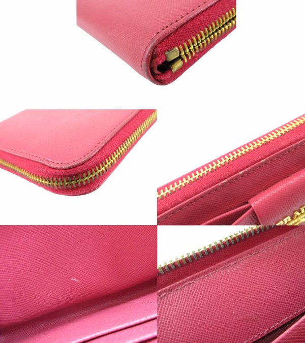 n49762 4 PRADA Saffiano Ribbon Long Wallet Pink