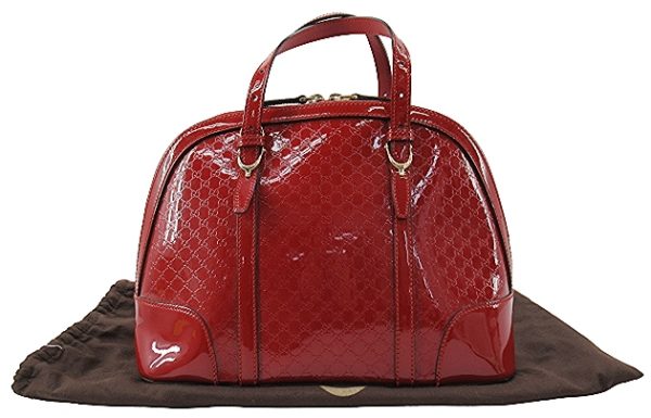 n49764 1 Gucci Nice Micro Guccisima 2WAY Shoulder Handbag Red