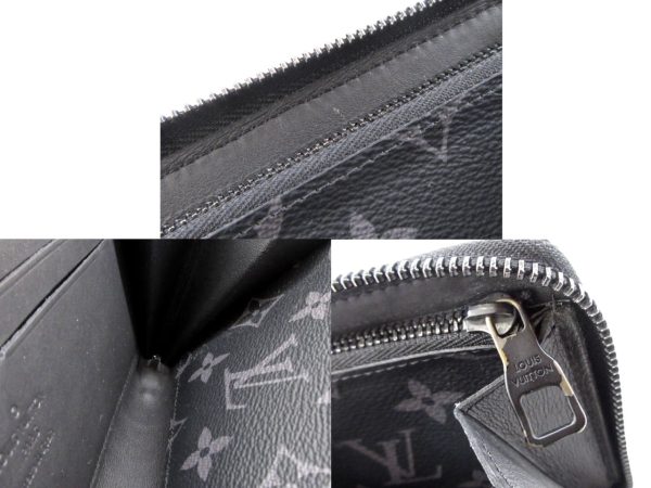 n49770 4 Louis Vuitton Monogram Eclipse Trunk Zippy Wallet Black