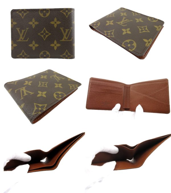 n49778 2 Louis Vuitton Monogram Portefeuille Multiple Wallet Brown