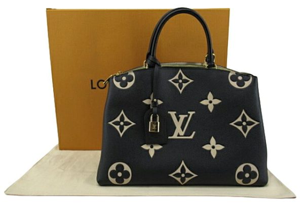 n49918 1 Louis Vuitton Bicolor Empreinte Grand Palais MM Handbag Black