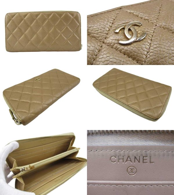 n49984 2 CHANEL Matelasse Caviar Skin Long Wallet