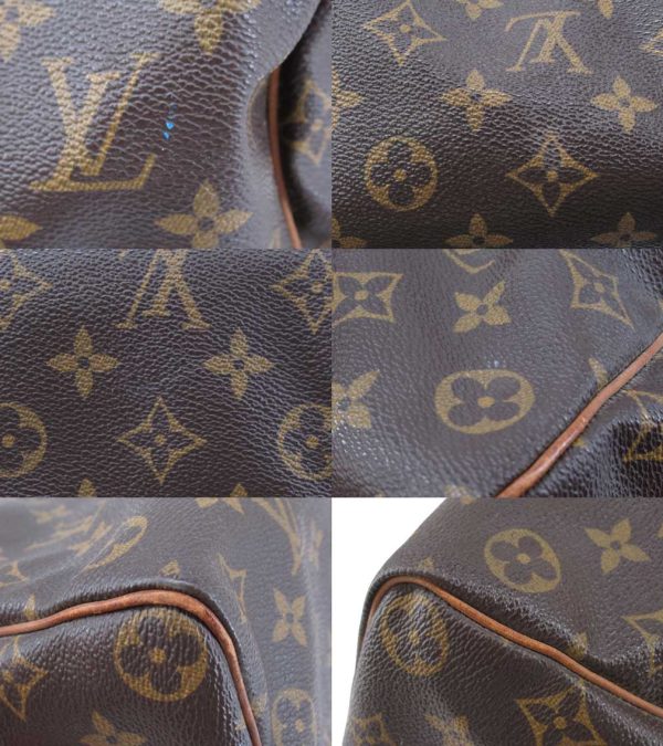 n49989 6 Louis Vuitton Monogram Speedy 35 Handbag Brown