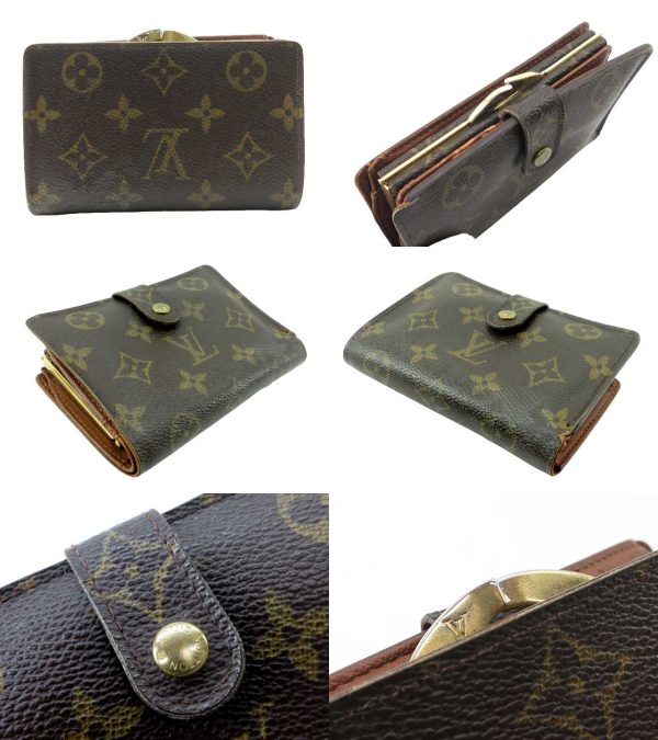 n49990 2 Louis Vuitton Monogram Portomone Viet Viennois Wallet Brown