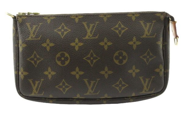 n49991 1 Louis Vuitton Monogram Pochette Accessoire Handbag Brown