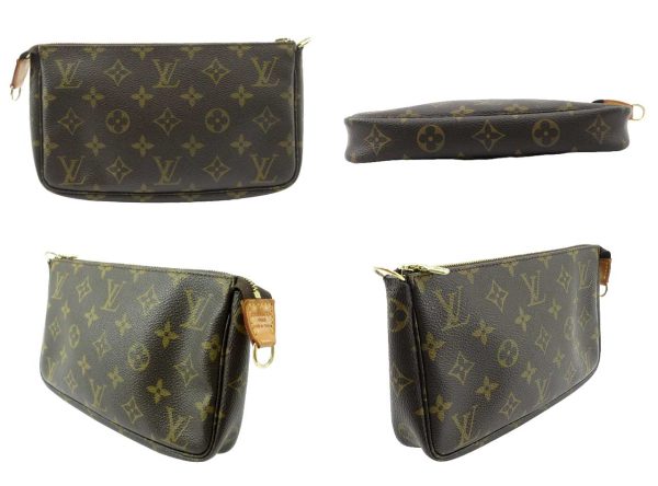 n49991 2 Louis Vuitton Monogram Pochette Accessoire Handbag Brown