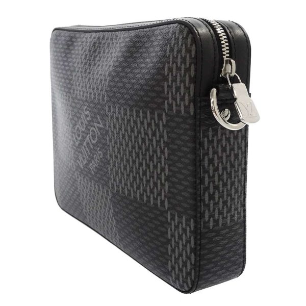 n50017 02 Louis Vuitton Shoulder Bag Damier Graphite 3D Trio Black