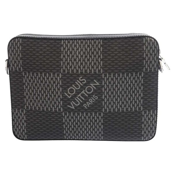 n50017 03 Louis Vuitton Shoulder Bag Damier Graphite 3D Trio Black