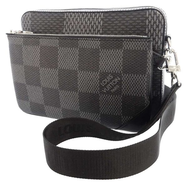 n50017 10 Louis Vuitton Shoulder Bag Damier Graphite 3D Trio Black