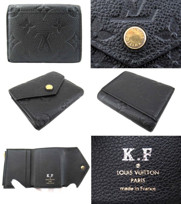 n50026 2 Louis Vuitton Monogram Empreinte Portefeuille Zoe Wallet Noir