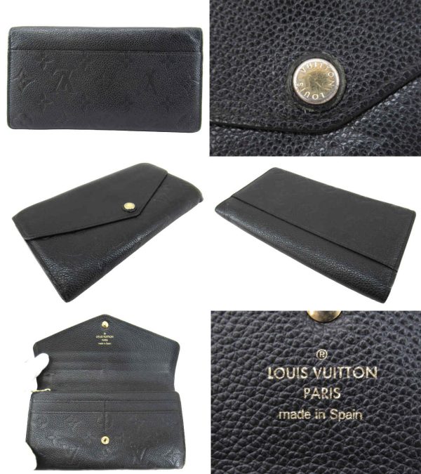 n50030 2 Louis Vuitton Empreinte Portefeuille Sara Long Wallet Noir