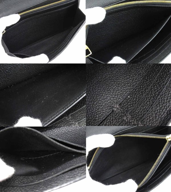 n50030 3 Louis Vuitton Empreinte Portefeuille Sara Long Wallet Noir