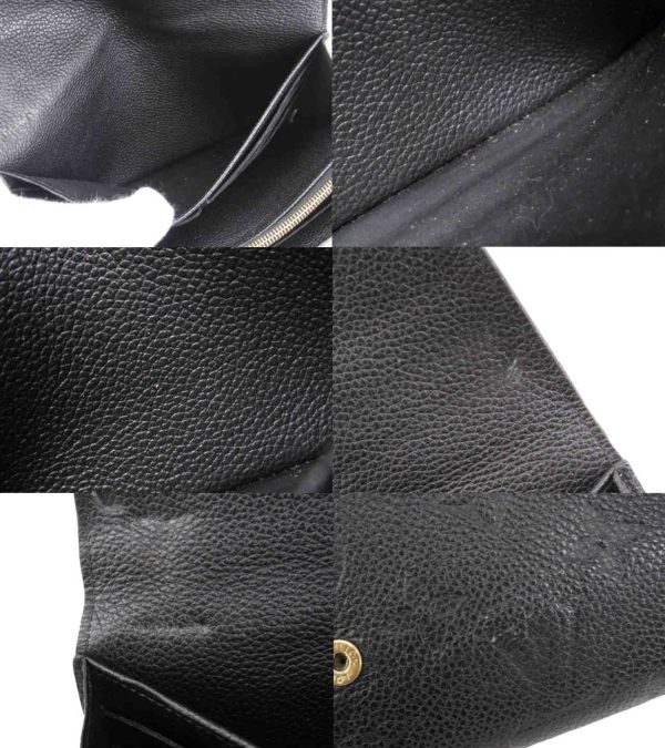 n50030 5 Louis Vuitton Empreinte Portefeuille Sara Long Wallet Noir