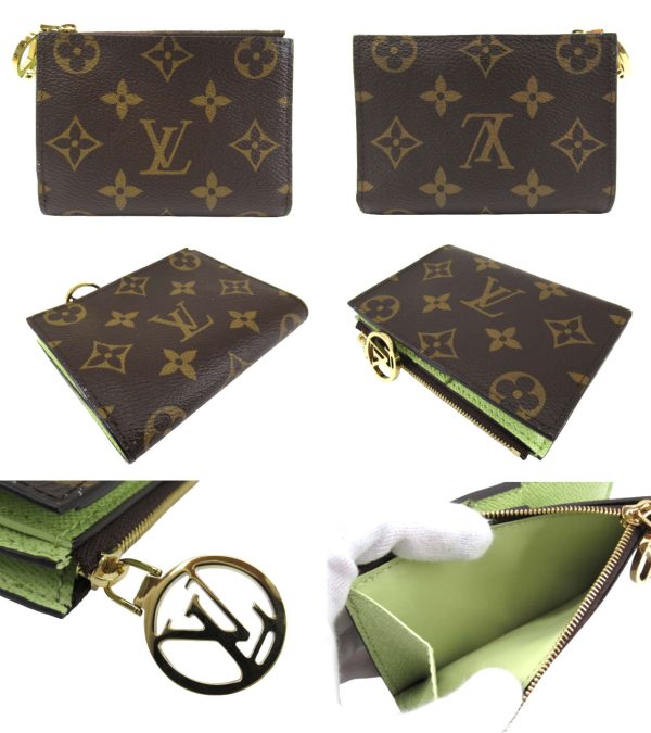 n50036 2 Louis Vuitton Portefeuille Lisa Monogram Wallet Brown Green