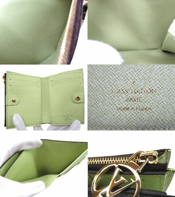 n50036 3 Louis Vuitton Portefeuille Lisa Monogram Wallet Brown Green