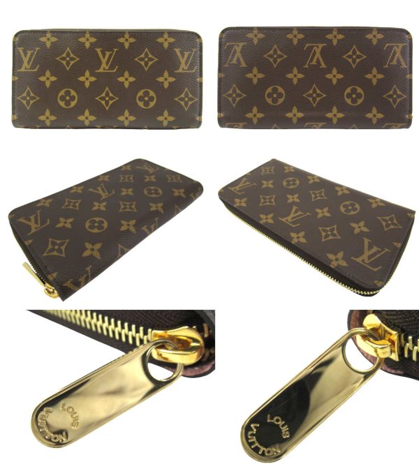 n50038 2 Louis Vuitton Monogram Zippy Wallet Long Wallet Rose Ballerine