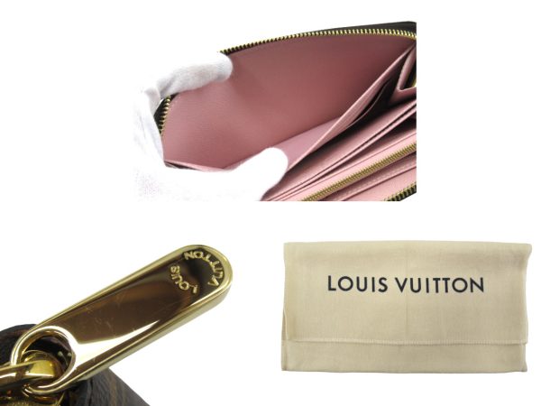 n50038 4 Louis Vuitton Monogram Zippy Wallet Long Wallet Rose Ballerine