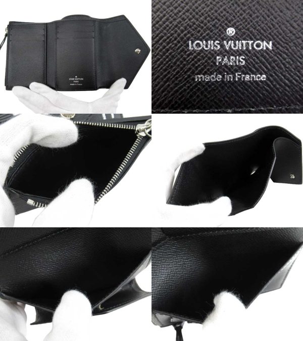 n50041 3 Louis Vuitton Portefeuille Victorine Epi Wallet Noir