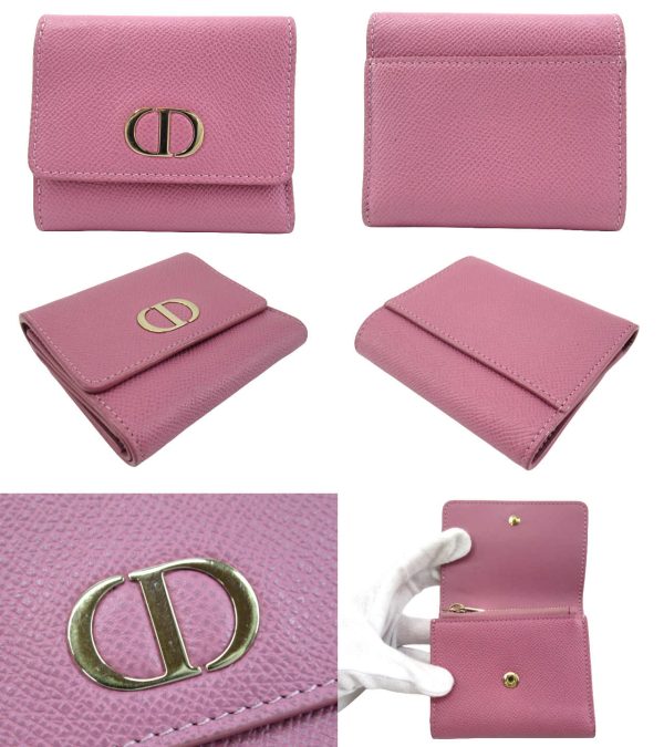 n50139 2 Christian Dior 30 Montaigne Lotus Wallet Pink