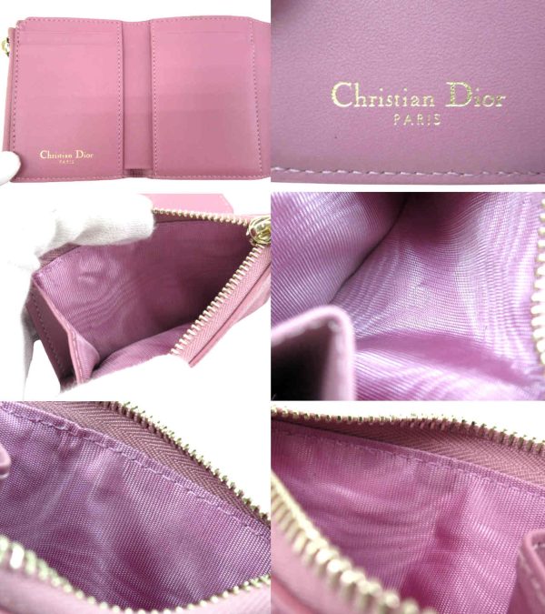 n50139 3 Christian Dior 30 Montaigne Lotus Wallet Pink