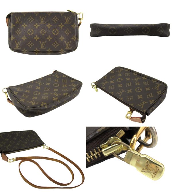 n50150 2 Louis Vuitton Monogram Pochette Accessoire Shoulder Bag Brown