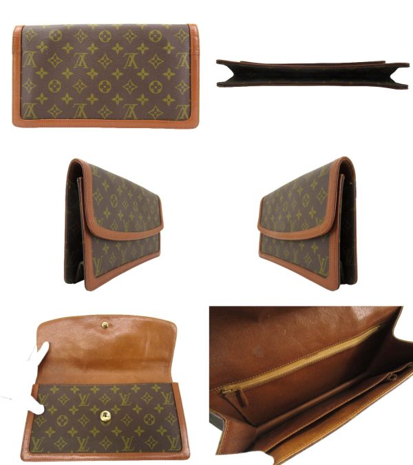 n50151 2 Louis Vuitton Monogram Pochette Dame GM Clutch Pouch Brown