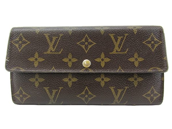 n50154 1 Louis Vuitton Monogram Portefeuille Sara Long Wallet Brown