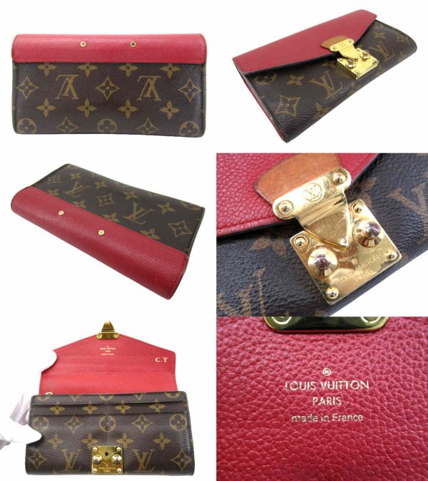 n50158 2 Louis Vuitton Monogram Portefeuille Pallas Long Wallet Threes