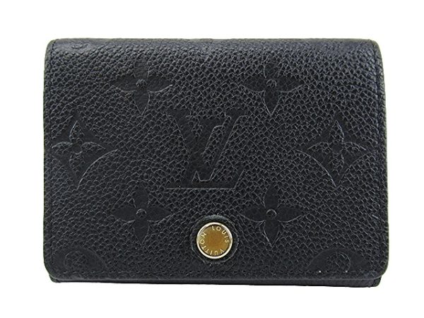 n50164 1 Louis Vuitton Monogram Empreinte Card Case Amberop Noir